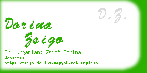 dorina zsigo business card